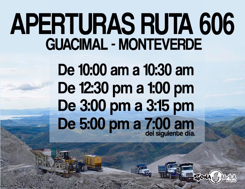 Diciembre de mantenimiento carretera de Monteverde 2017 de diciembre y el 2018